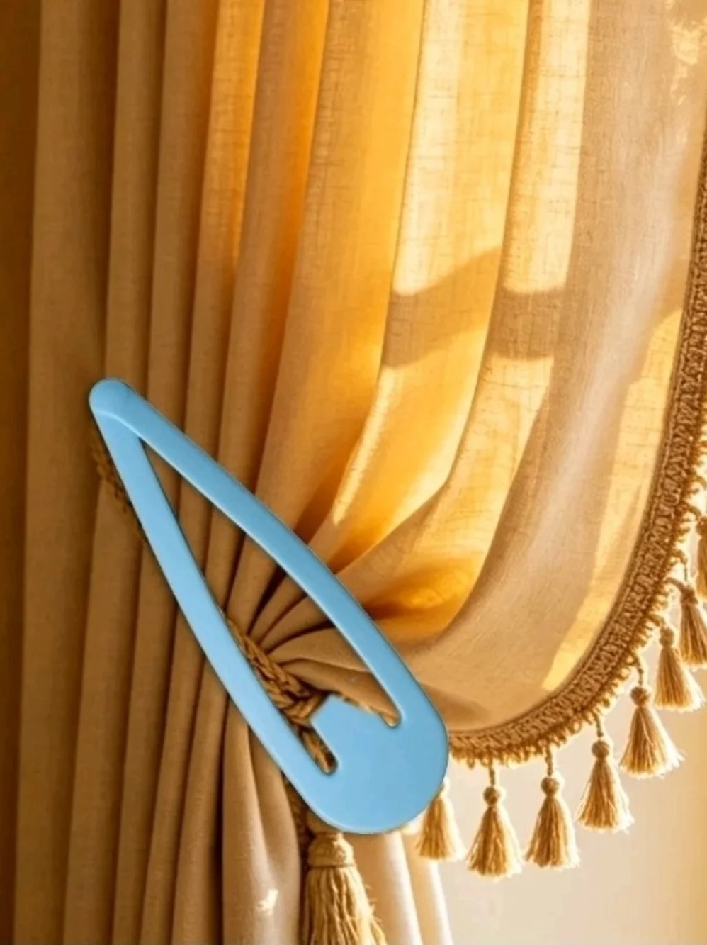 New Korean Style Oversized Huge Blue French Barrette Hair Clip 28 cm